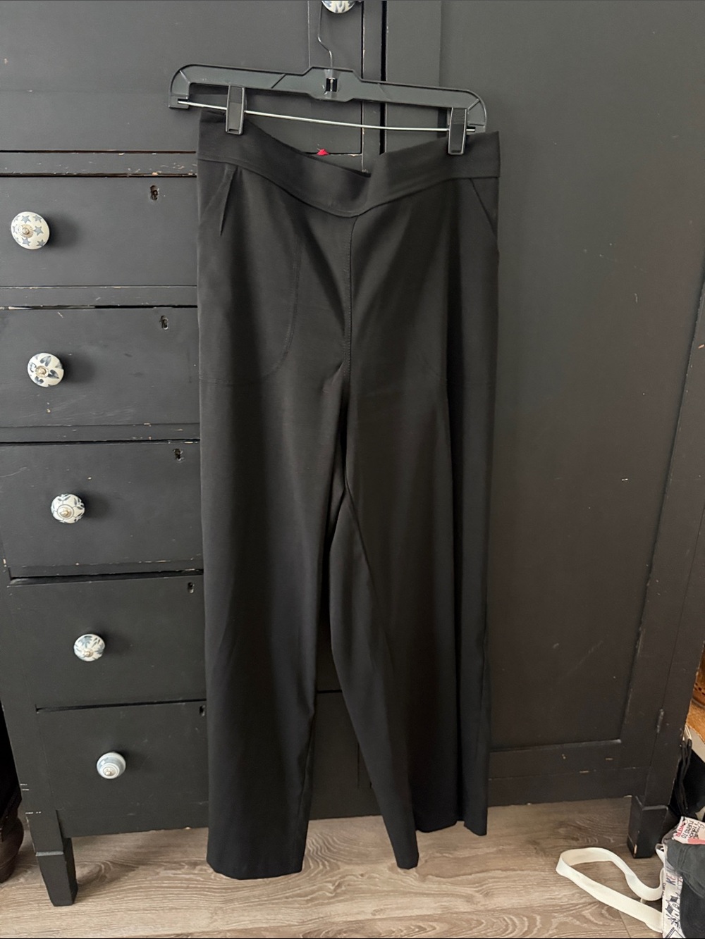 Max Studio Black High-Waist wide Leg Pants